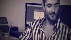 Caucasian rough wanking in office
