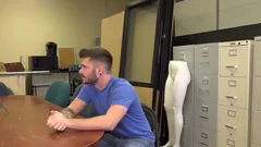 Straight chap Destroys Security Officer's chocolate hole With His biggest knob In The Backroom