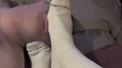 thowdys manavy Sock Worshowdyp And long deep raw drilling. both Wearing Whowdyte Crew Socks. Ended With A Ton Of cum And Me Playing With howdys Balls 