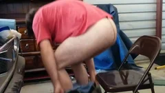 Side View Of My unshaved Jackoff View And nude Down In Garage With Feet View I Came So Hard During This As I Could Have Had Anyone Walk In.