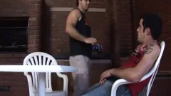 Igor pounds hellos homosexual lover outdoors