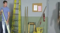 Cleaning up and slaming hard