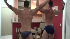 Two Muscled dudes, Posing