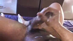 Muscle and ghetto straight guy wanking solo