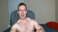 lad With Glasses stroking On webcam