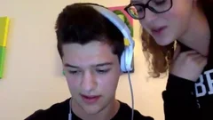 Sister Walks In On Brother whilst His Hard penis