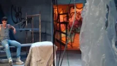 dad On His Knees Giving oral To That penis.