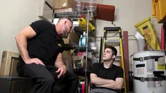 Perp Swallows Hunky Officer's Big Cock