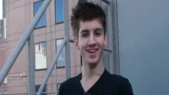 wild chap stroking large penis