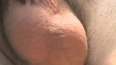 Bald hunk plays with hellos weenie