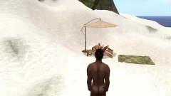 Tan Meets Thor At The Beach Of Kronborg In Second Life,