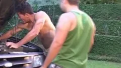 A homosexual Mechanic bonks Outside With His chap