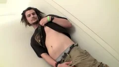 Rasta Hippy teen Wanks His Hard Stick