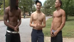 Vinnie Tuscano In between Two homosexual dark men