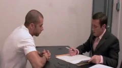 naughty homosexual receives arse boneed At Interview