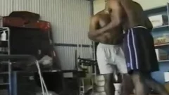 Muscle dark men Wrestling
