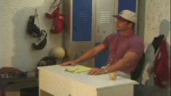 Two concupiscent Playes Have gay Sex In Front Of Stroking coach