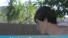 sweet guys At The Edge Of The Swimming Pool!