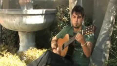 Guitar Playing cute Latino Jacks Off His nice rod