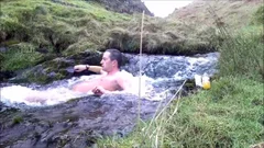 Half Hour naked Dip In Cold Scottish Waterfall In Winter