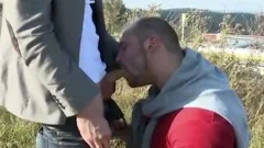 Two hardcore Hunks poke By A highway