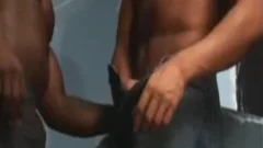 ebony Body Builder gets cock-sock Sex With concupiscent twink