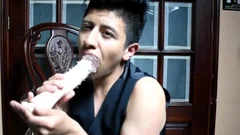 Riding A Dildo On A Chair
