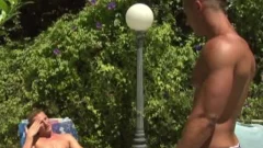 naughty gays plowing In Outdoor Pool