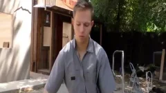 White teen Has His wazoo plowed By His dark Boss