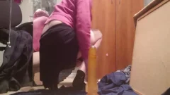 SISSY Femboy CROSSDRESS Deepthroating And Riding dildo