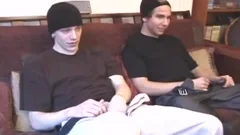 teen guys Threeway stroking & sucking