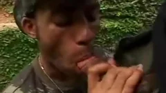 Brazilian Military studs poke outdoors