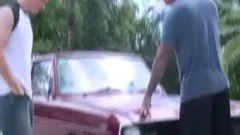 Tattooed pretty males poke pretty White lad Hard