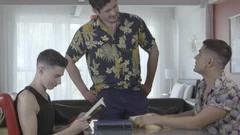 fresh teen Has A Crush On His boyfriend's Daddy - TwinkTrade