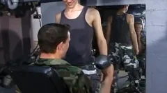 Two Soldier teens Work Out And get lewd
