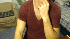 str8 lad stroking His large penis On cam!!!