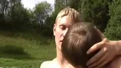 Mike eighteen old Years twink outdoors joy With Two
