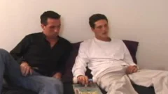 Allen And Seth stroke And engulf cock