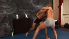 Sexy jock art wrestling sex scene