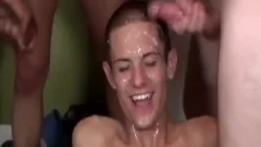 Interracial Bukkake lads get stunning