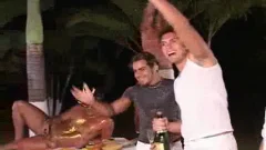 Ramming hard in tandem with brazilian twink