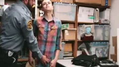White twink Shoplifter Barefucked By black Guard