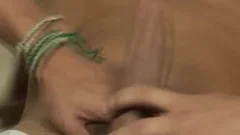 twink receives Bukkake Facial