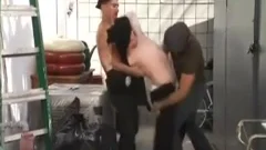2 mature men poke youthful twink outdoors