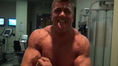 Muscle Buddies Flexing And Showering