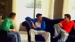 sperm Drenching teen threesome