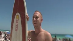 Surfer guy receives His wazoo Ripped