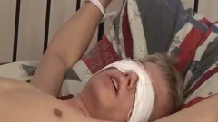in nature's garb tied Up chap receives A Hanjdob