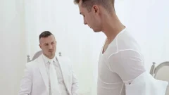 Christopher White gets raw creampied by Derek