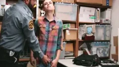 Shoplifter Barefucked By Guard